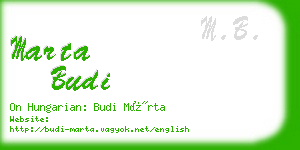 marta budi business card